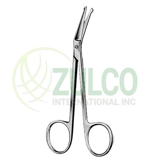Fine Scissors Angled 9cm/3 1/2" Bl/Bl - Item Code 05-1483-09