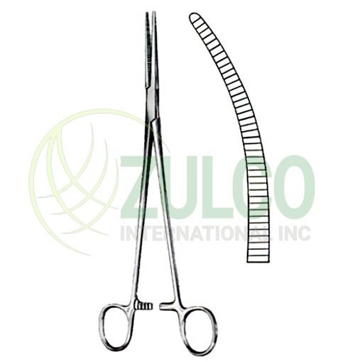 Roberts Hemostatic Forceps BJ Curved 22cm/8 3/4" - Item Code 07-2199-22