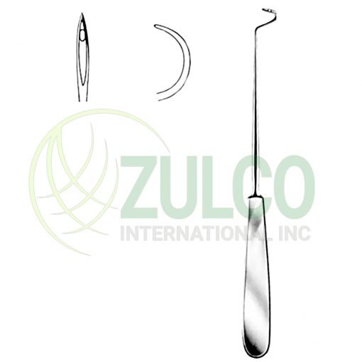 Deschamps-Standard Ligature Needles Sharp 20cm/8" Right - Item Code 09-2595-02