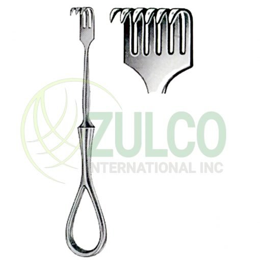 Volkmann Trachea Retractors Sharp 6 Prongs 11cm/4 1/2" - Item Code 11-3057-06