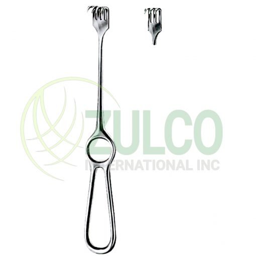 Volkmann Retractors Semi-Sharp 3 Prongs 9x13 22cm/8 3/4" - Item Code 11-3104-03