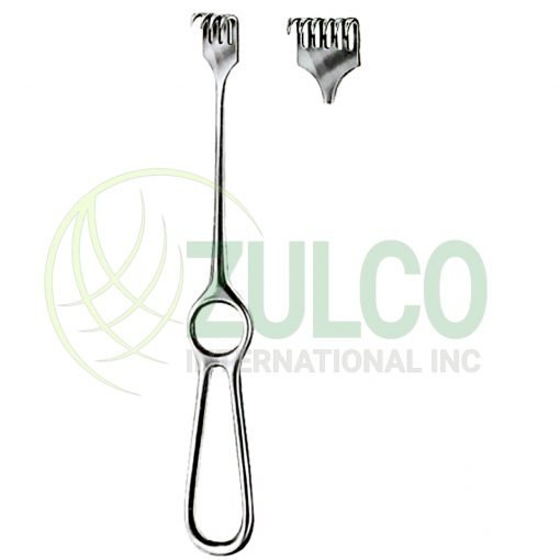 Volkmann Retractors Semi-Sharp 6 Prongs 9x29 22cm/8 3/4" - Item Code 11-3104-06