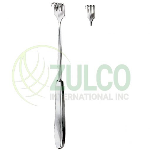Volkmann Retractors Sharp 3 Prongs 9x13mm 23cm/9" - Item Code 11-3105-03
