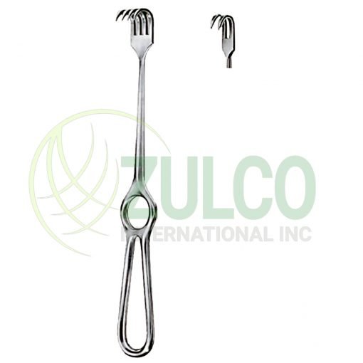Kocher Retractors Sharp 2 Prongs 15x10mm 21.5cm/8 1/2" - Item Code 11-3113-02