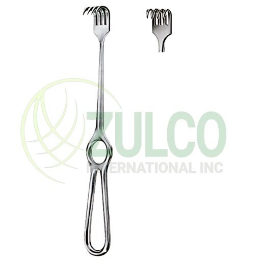 Kocher Retractors Sharp 4 Prongs 15x20mm 21.5cm/8 1/2" - Item Code 11-3113-04