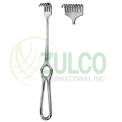 Kocher Retractors Blunt 8 Prongs 15x40mm 21.5cm/8 1/2" - Item Code 11-3114-08