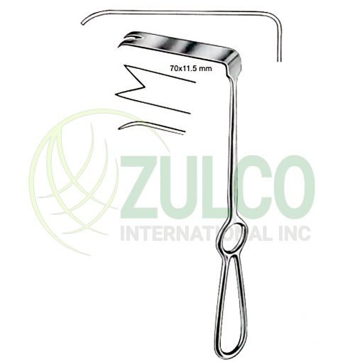 Ramus Retractors for Maxillofacial Surgery 70x11.5mm 22cm/8 3/4" - Item Code 11-3208-02