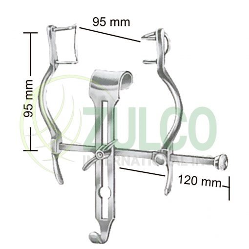 Baby-Balfour Abdominal Retractors 95mm Opening Complete - Item Code 11-3327-00