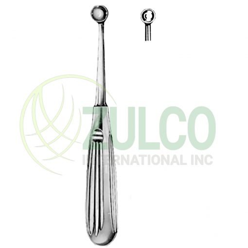 Bruns Bone Curettes 17cm/6 3/4" Fig # 0 - Item Code 12-3750-10