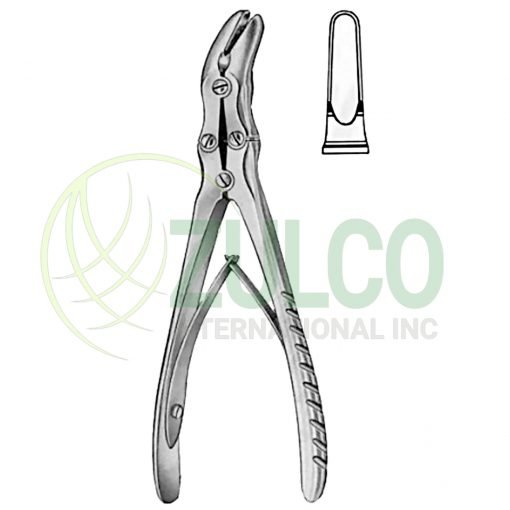 Ruskin Bone Rongeur Forceps Angled M/Action 18cm/7" - Item Code 12-3834-18