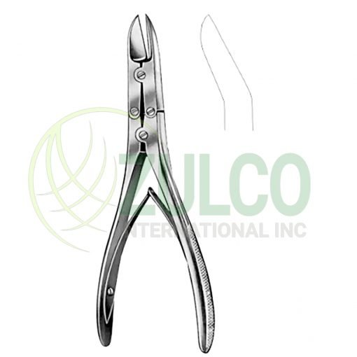 Ruskin-Liston Bone Cutting Forceps Curved on flat M/Action 18.5cm/7 1/4" - Item Code 12-3877-18