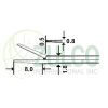 Micro Ear Polypus Dressing Forceps 0.5mm 8cm/3 1/4" - Item Code 17-4879-03