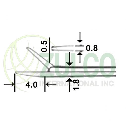 Micro Ear Polypus Dressing Forceps 0.5mm 8cm/3 1/4" - Item Code 17-4879-04