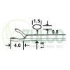Micro Ear Polypus Dressing Forceps 1.5 x 0.8mm 8cm/3 1/4"