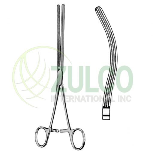 Kocher-Atrauma Intestinal Clamps Forceps BJ Curved 22cm/8 3/4" - Item Code 24-5849-22