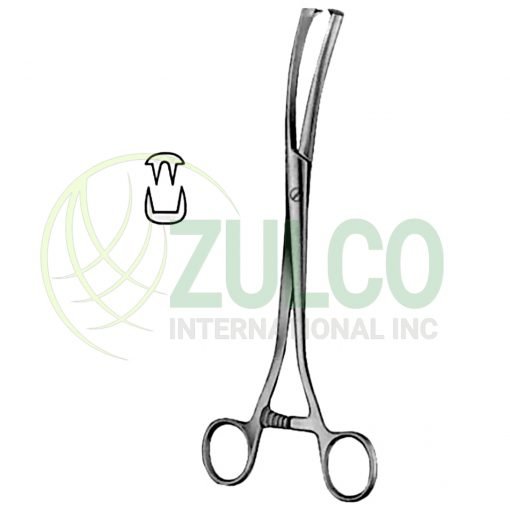 Museux Tenaculum Forceps BJ 2:2 Curved Sideway 8mm 24cm/9 1/2" - Item Code 26-6282-08