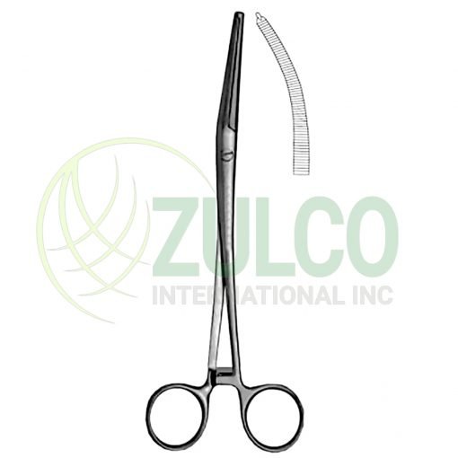 Bonney Berkley Hysterectomy Fcps Angled on flat 20cm/8" - Item Code 26-6301-20