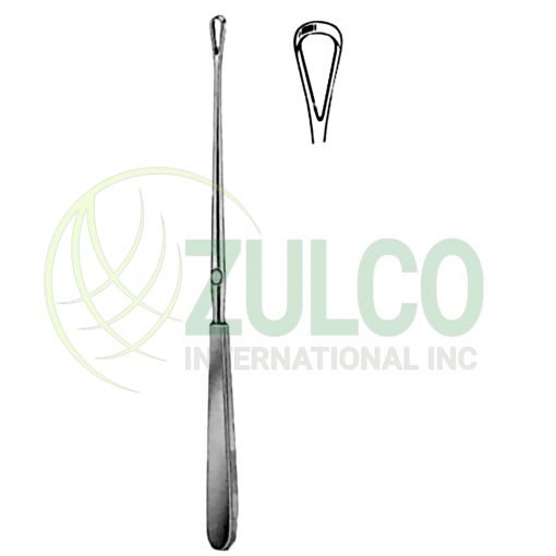 Sims Uterine Curettes Blunt 7.5mm 25cm/10" Fig # 1 Malleable - Item Code 26-6374-01