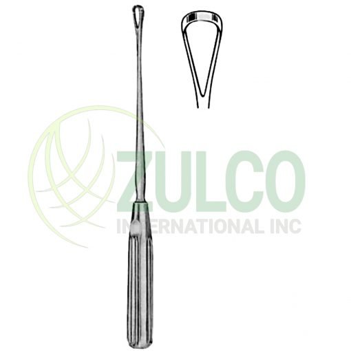 Sims Uterine Curettes Sharp 10.5mm 25cm/10" Fig # 3 Rigid - Item Code 26-6380-03
