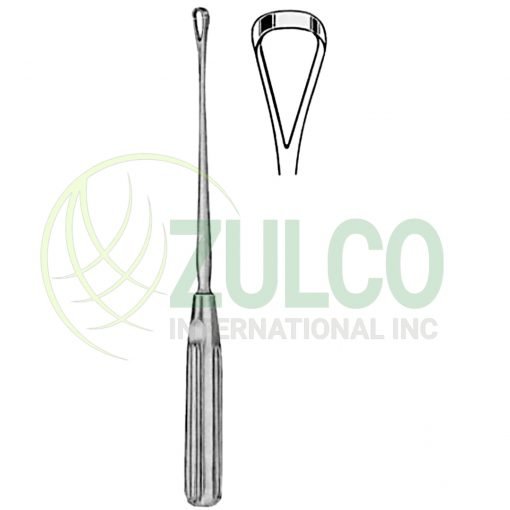 Sims Uterine Curettes Sharp 13.5mm 25cm/10" Fig # 5 Rigid - Item Code 26-6380-05