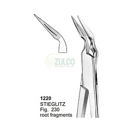 Extracting Root Splinter Forcep Stieglitz Fig. 230 Roots Fragments - Item Code 1220
