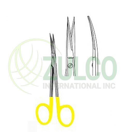 Scissors With Tungsten Carbide Fine Scissors Curved 11.5 Cm - Item Code 3042